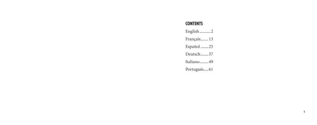 Bushnell Nov-00 instruction manual Italiano, Contents, Deutsch, Português, Français, Español 