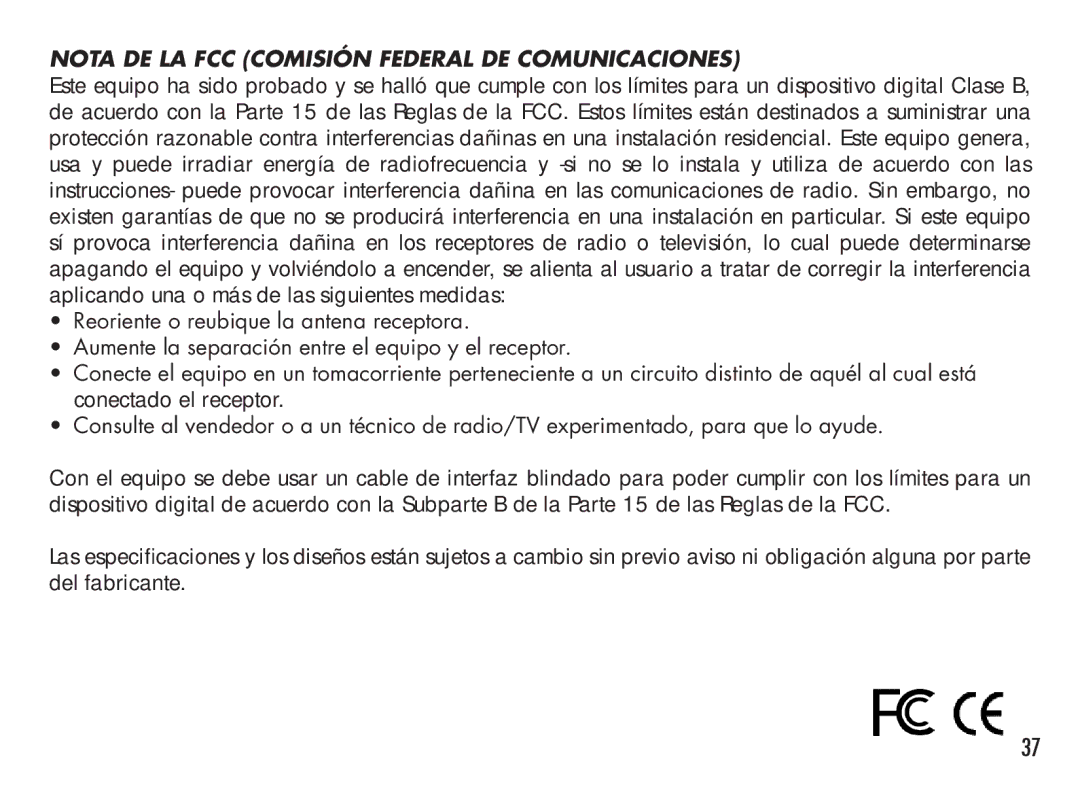 Bushnell 98-1214/05-08, PinPro manual Nota DE LA FCC Comisión Federal DE Comunicaciones 