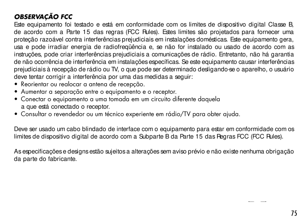 Bushnell 98-1214/05-08, PinPro manual Observação FCC 