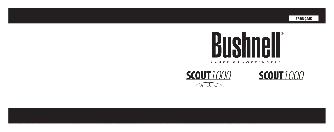 Bushnell SCOUT1000 manual Scout 1000 Scout 