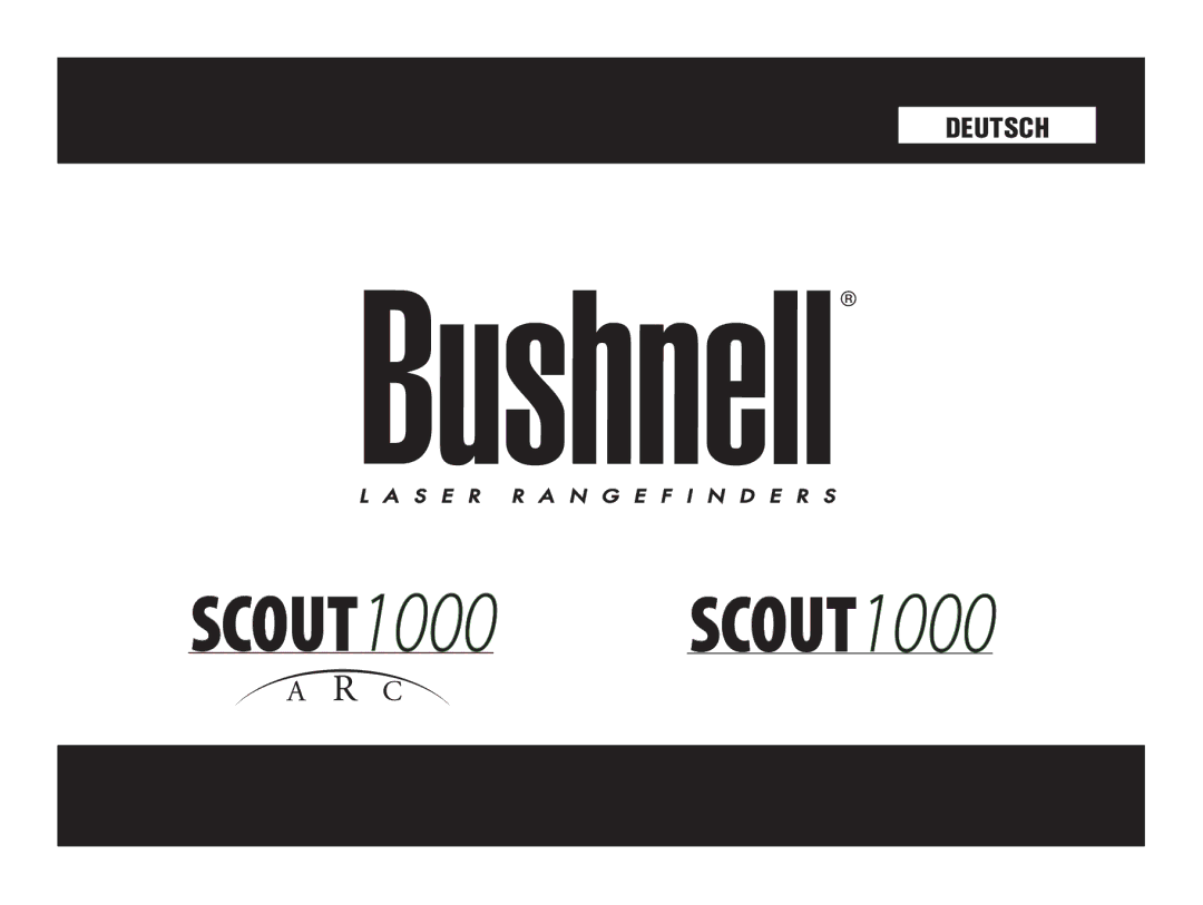 Bushnell SCOUT1000 manual Deutsch 