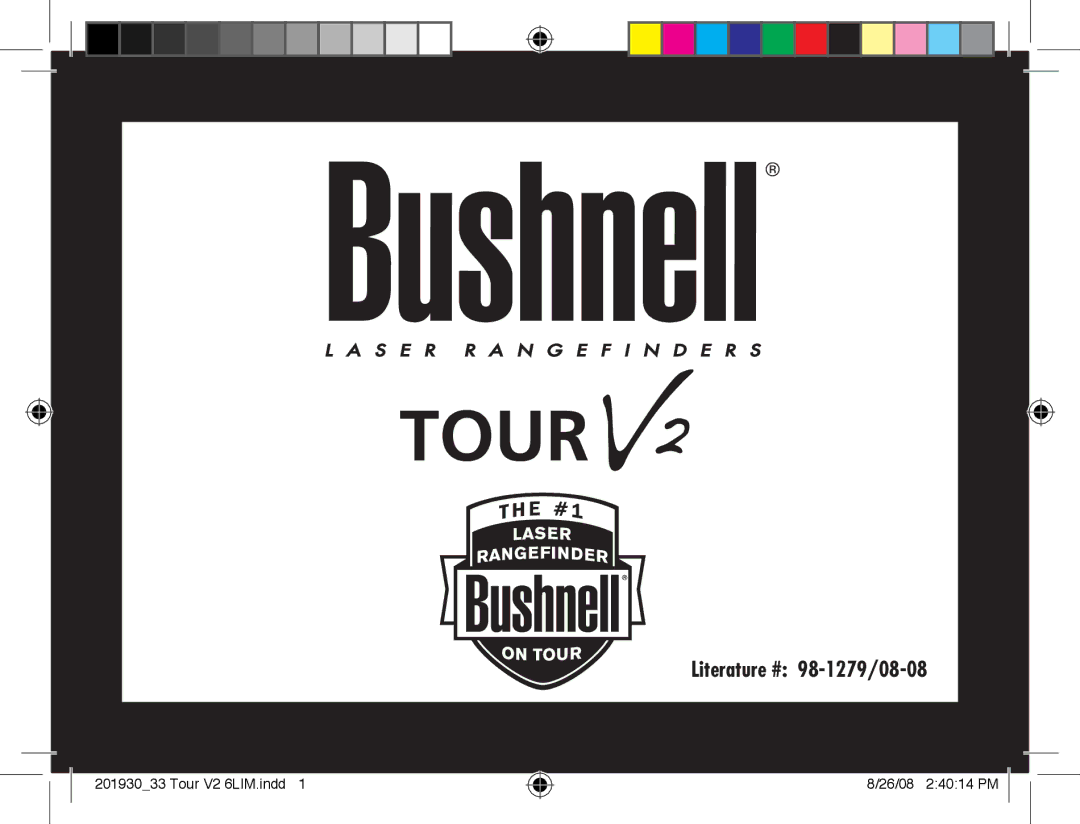 Bushnell Tour V2 manual Literature # 98-1279/08-08 