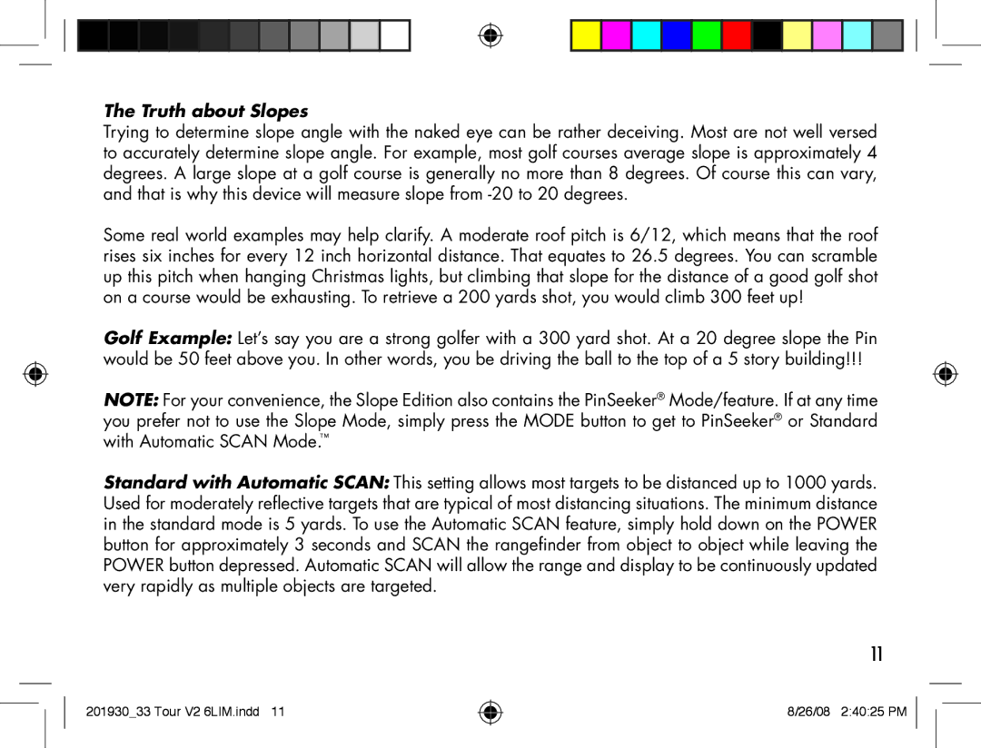 Bushnell Tour V2 manual Truth about Slopes 