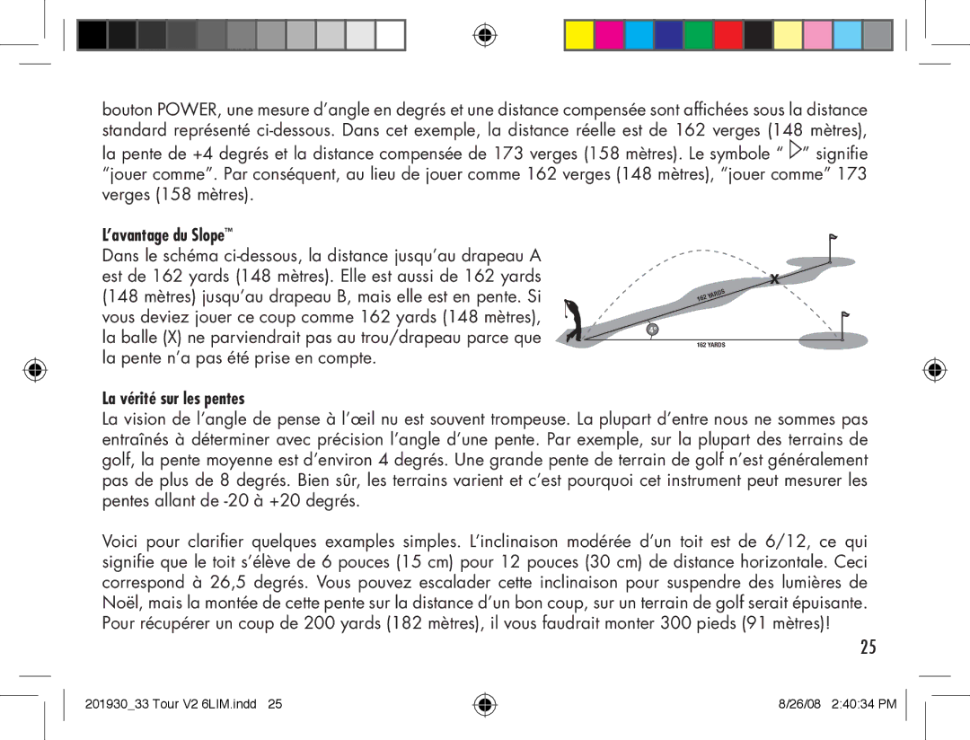 Bushnell Tour V2 manual ’avantage du Slope 