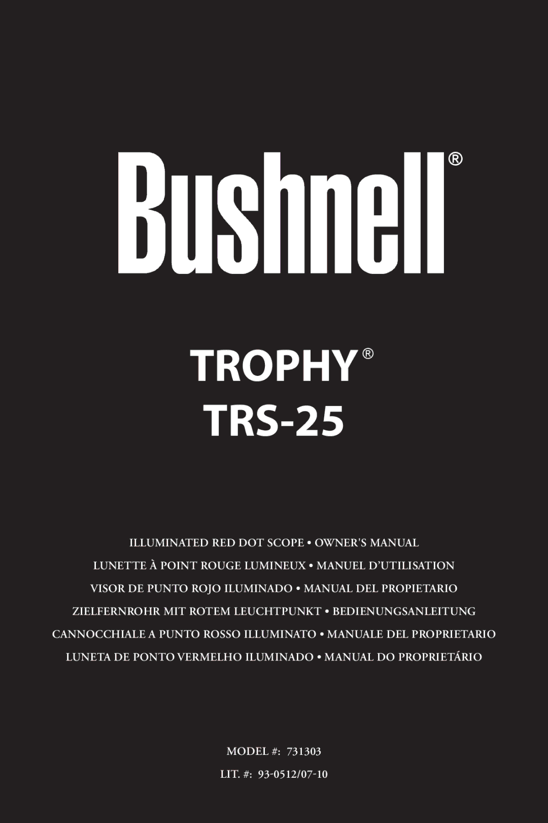 Bushnell TRS-25 owner manual Trophy 