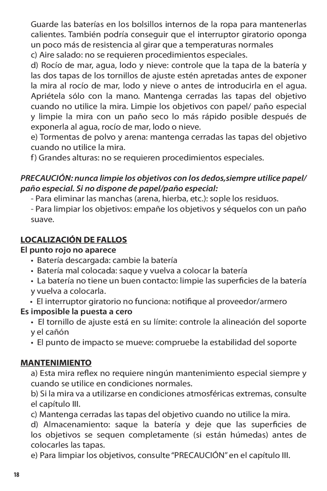 Bushnell TRS-25 owner manual Localización DE Fallos 