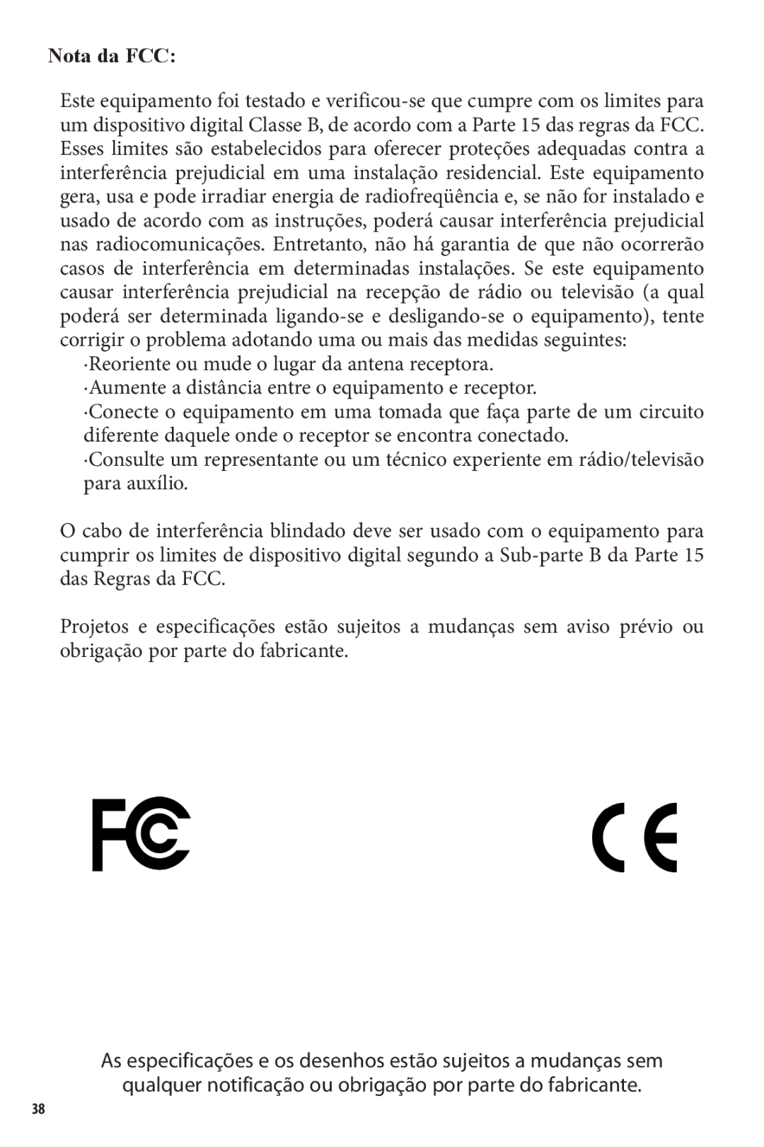 Bushnell TRS-25 owner manual Nota da FCC 