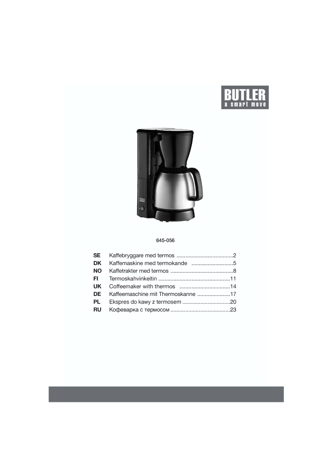 Butler 645-056 manual 