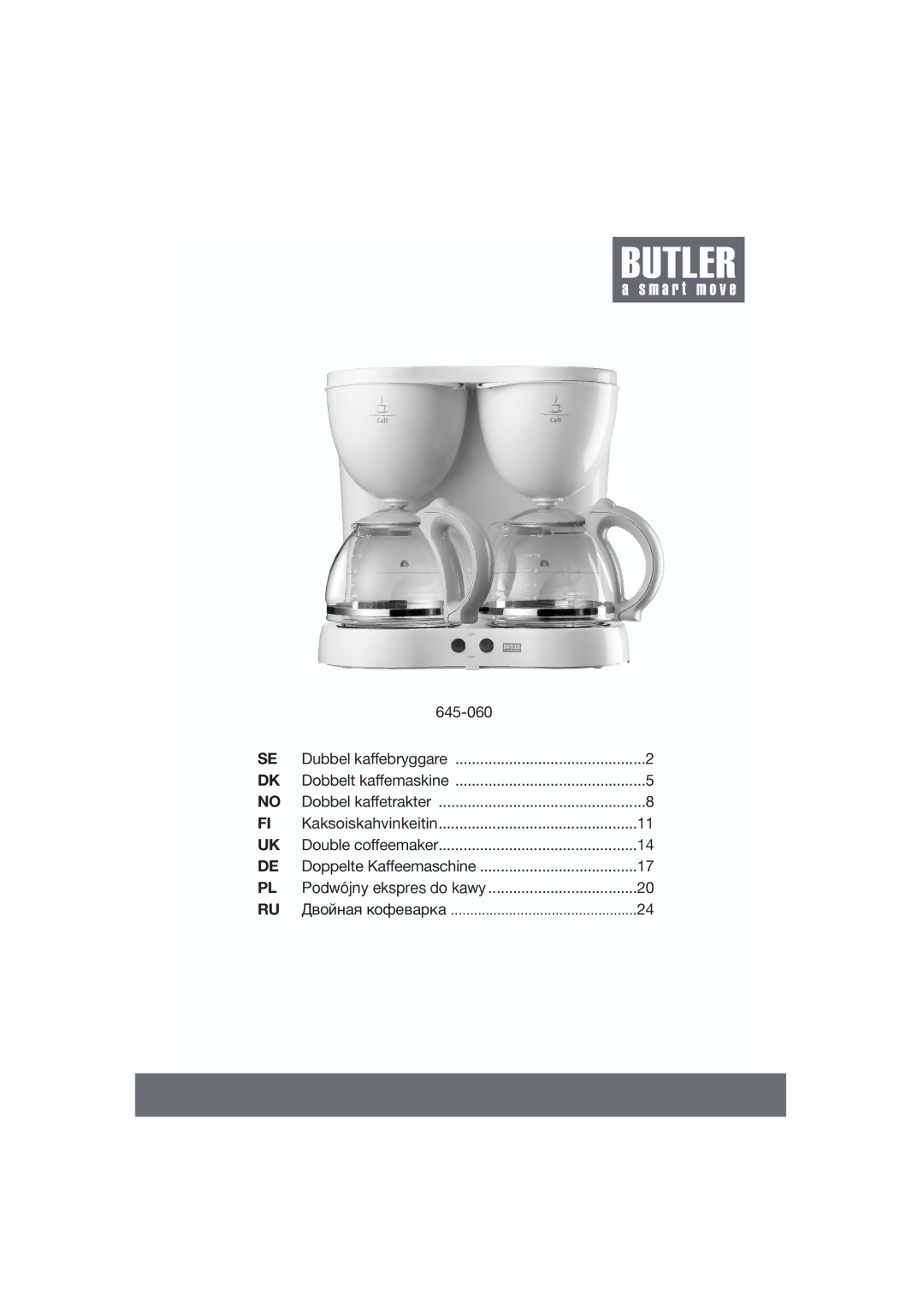 Butler 645-060 manual 