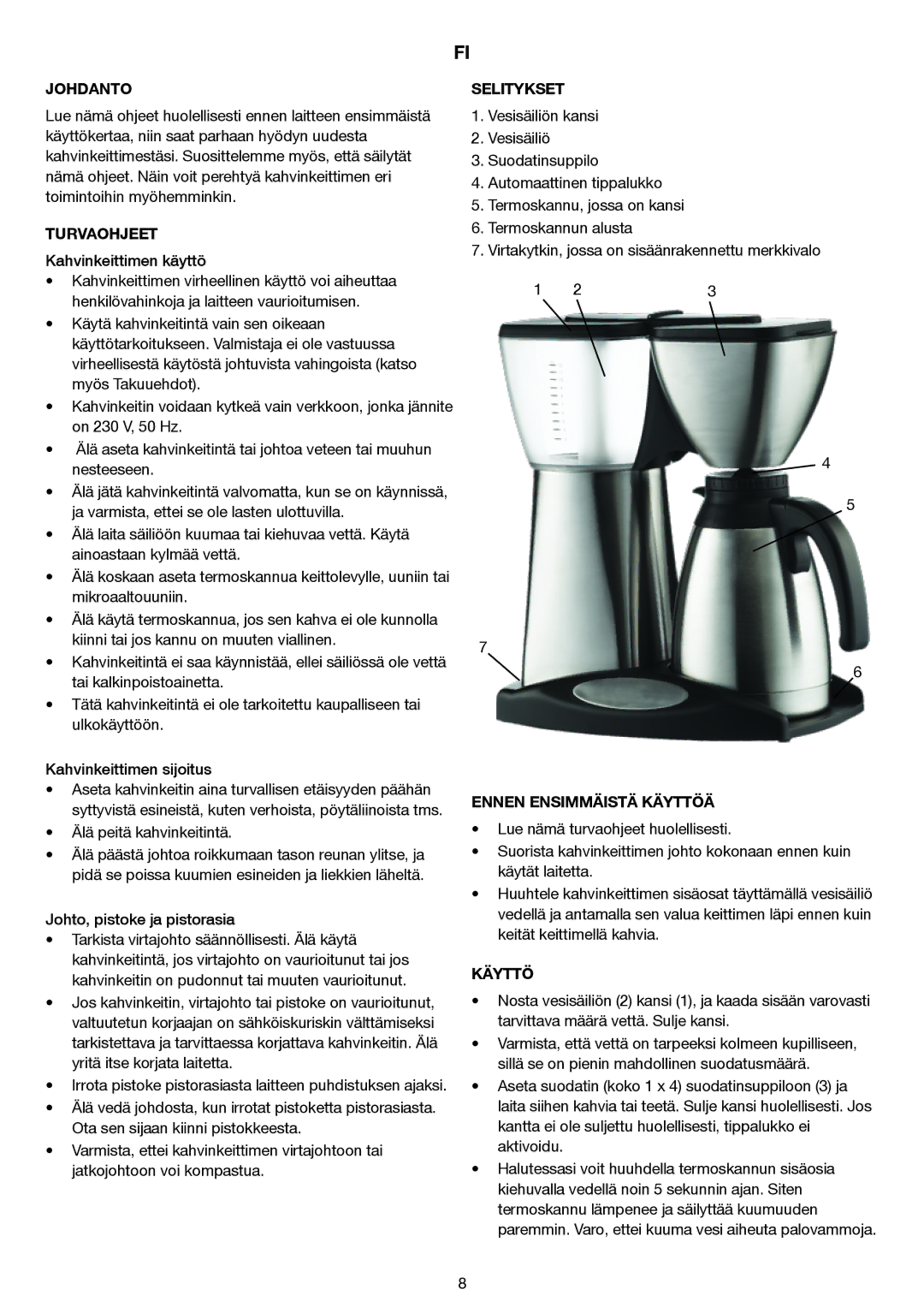 Butler 645-230 manual Johdanto, Turvaohjeet, Selitykset, Ennen Ensimmäistä Käyttöä 