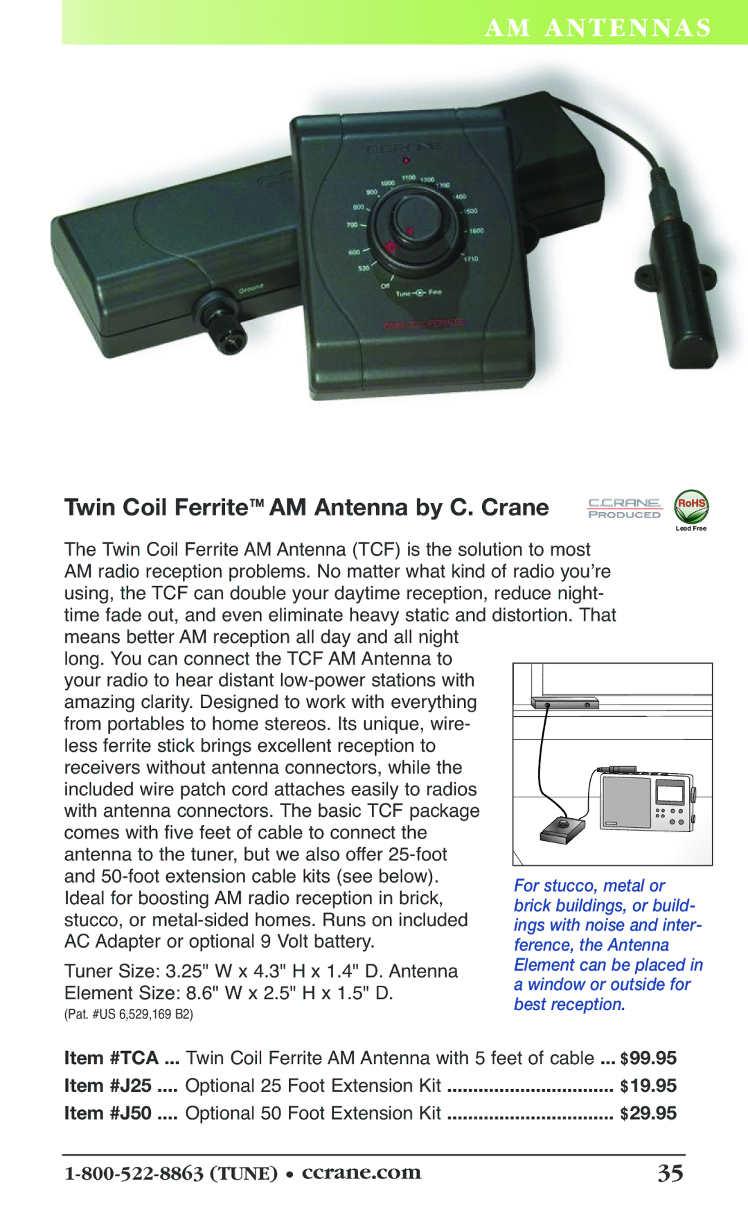 C. Crane 19f manual AM Anten NAS, Twin Coil Ferrite AM Antenna by C. Crane Produced 