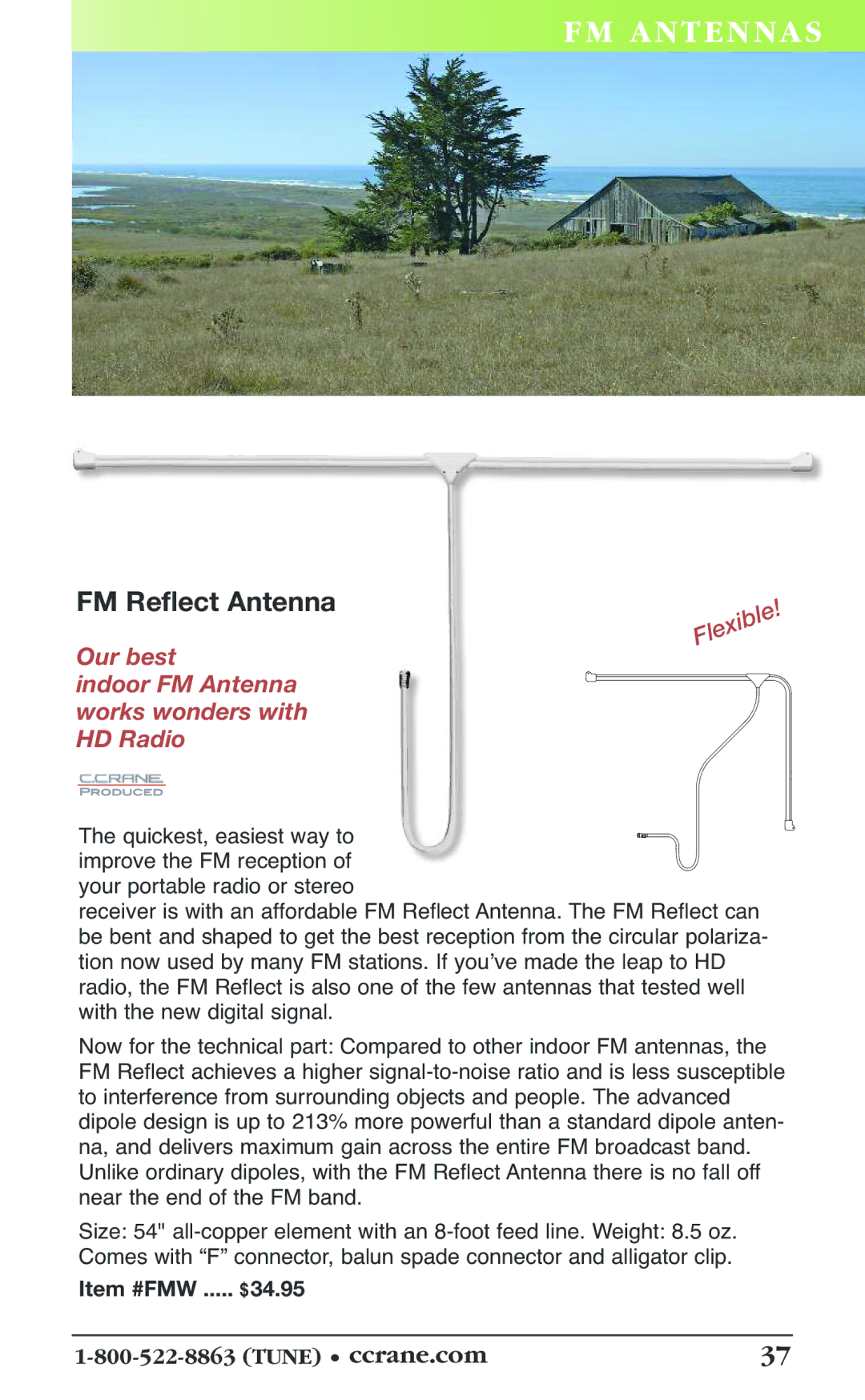 C. Crane 19f manual FM AN TE Nnas, FM Reflect Antenna, Item #FMW ..... $34.95 