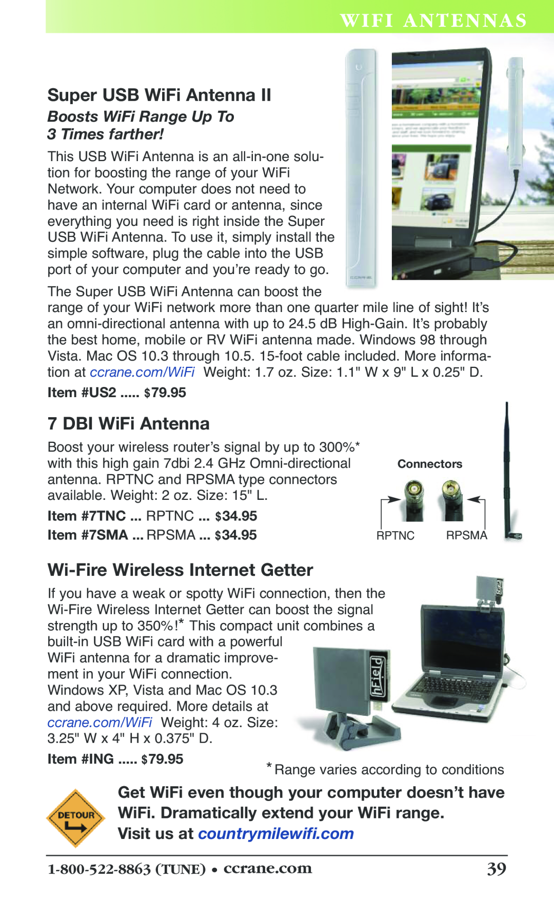 C. Crane 19f manual Wi Fi An Ten Nas, Super USB WiFi Antenna, DBI WiFi Antenna, Wi-FireWireless Internet Getter 