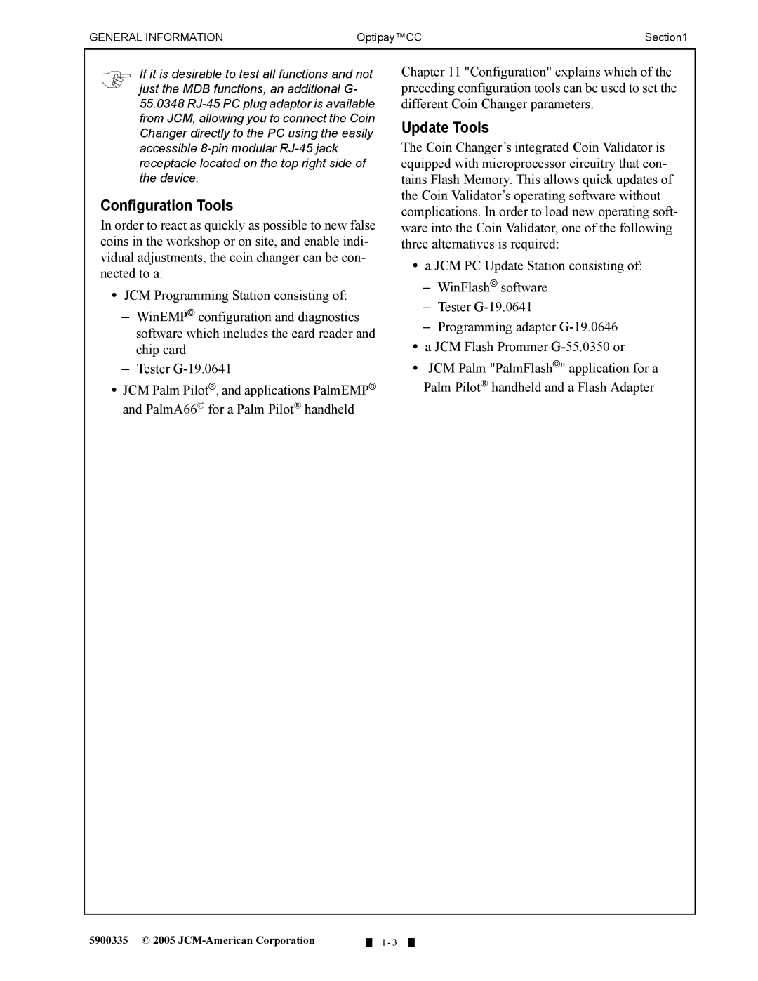 C. Crane A-66 manual Configuration Tools, Update Tools 