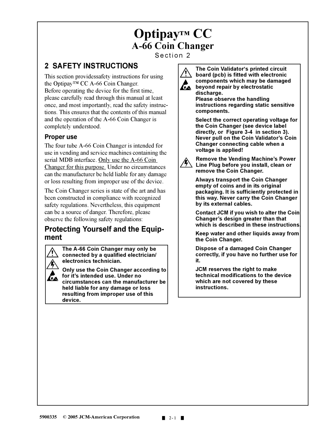 C. Crane A-66 manual Safety Instructions, Protecting Yourself and the Equip- ment, Proper use 