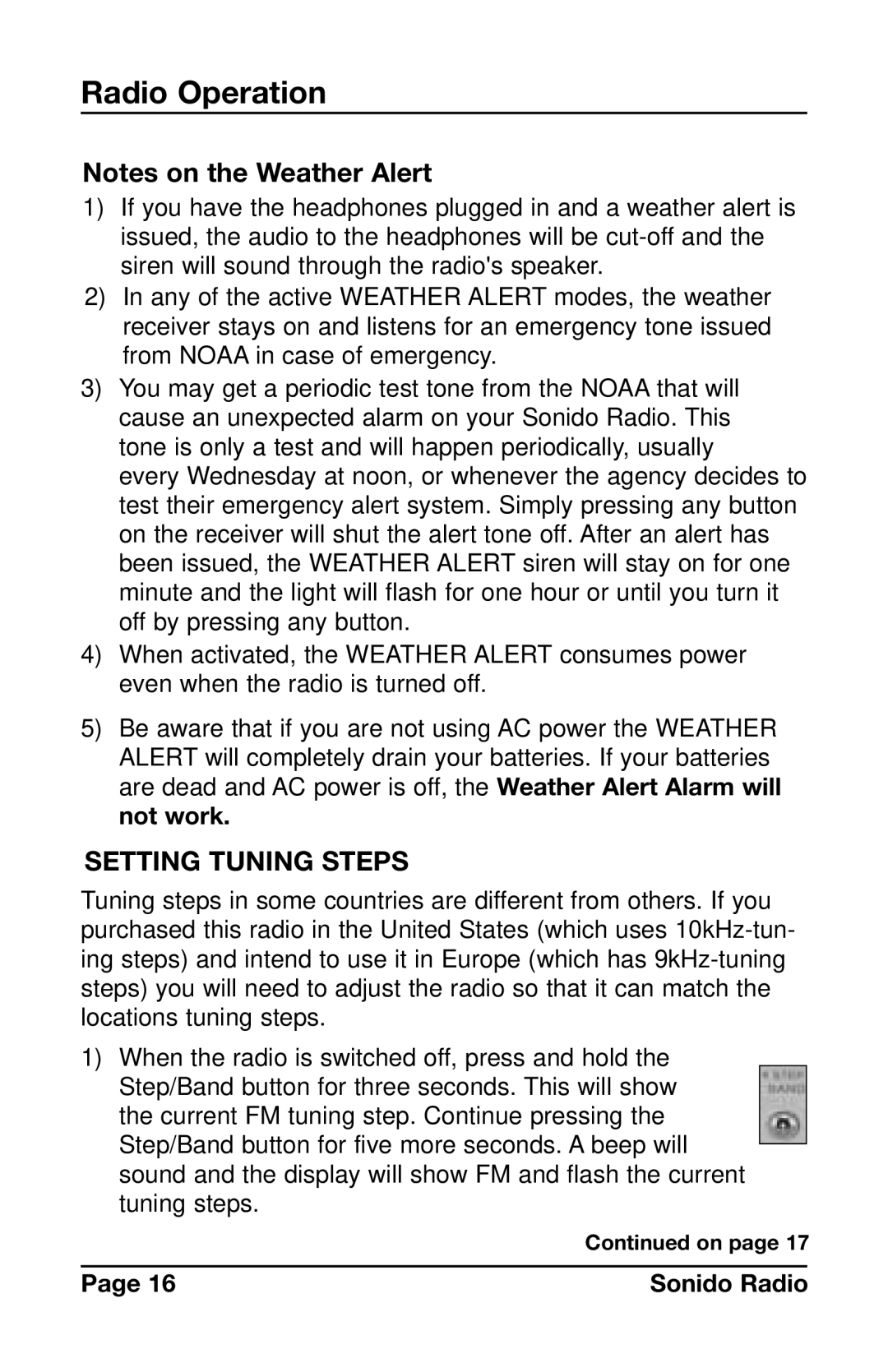 C. Crane PR-D4VW instruction manual Setting Tuning Steps 