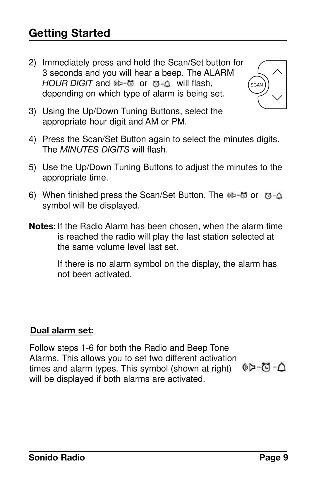 C. Crane PR-D4VW instruction manual Hour Digit, Dual alarm set 