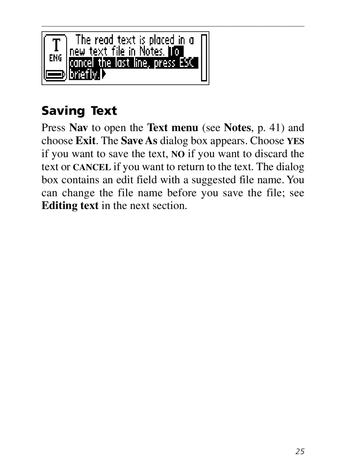 C Technologies C-Pen manual Saving Text 