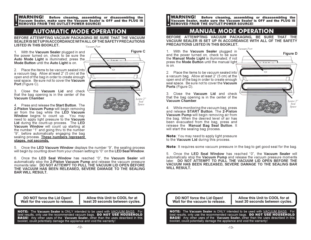 Cabela's 08-0601-C manual Automatic Mode Operation, Manual Mode Operation 