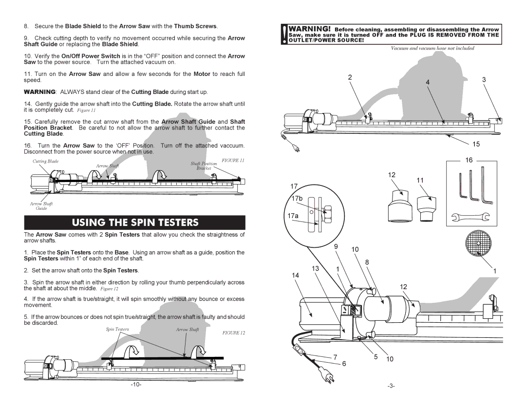 Cabela's 52-0601 manual Using the Spin Testers, 17b 17a 