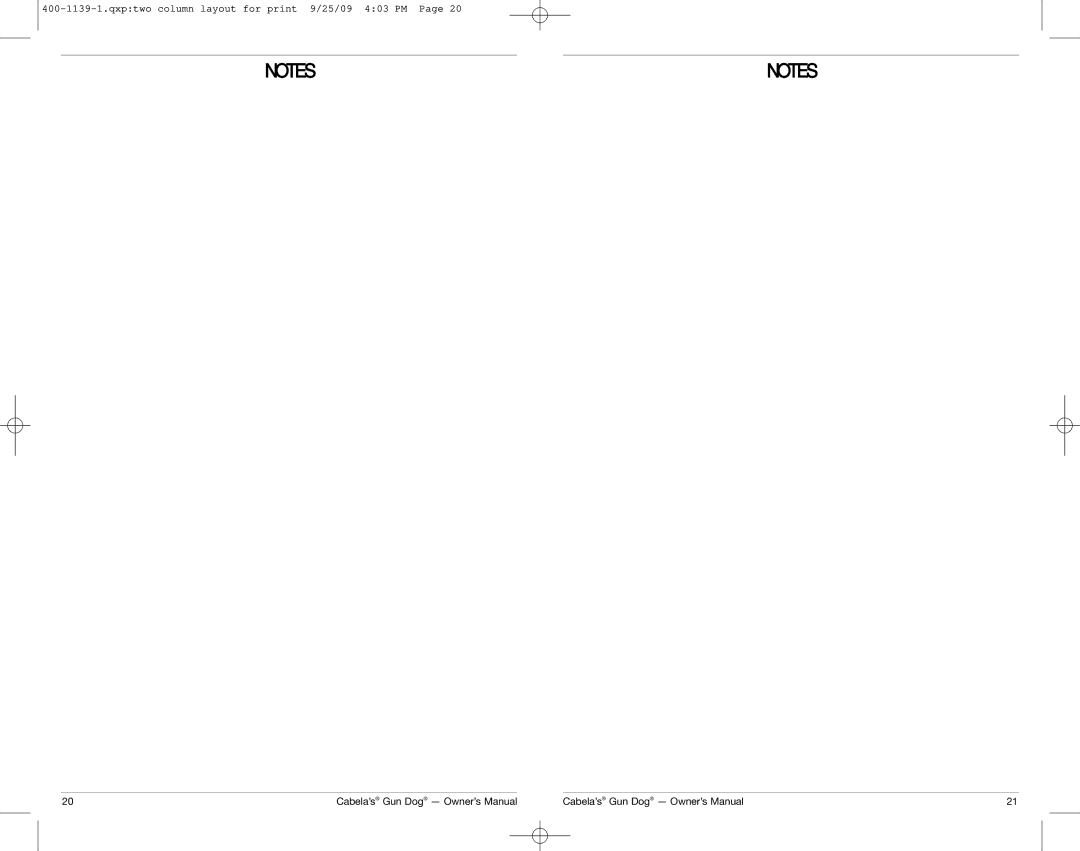 Cabela's GS-6001, GS-7001 manual Qxptwo column layout for print 9/25/09 403 PM 