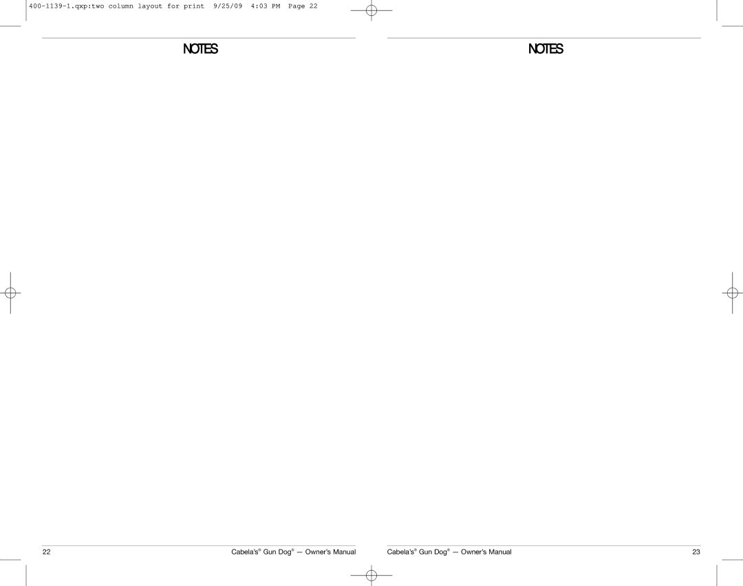 Cabela's GS-7001, GS-6001 manual Qxptwo column layout for print 9/25/09 403 PM 