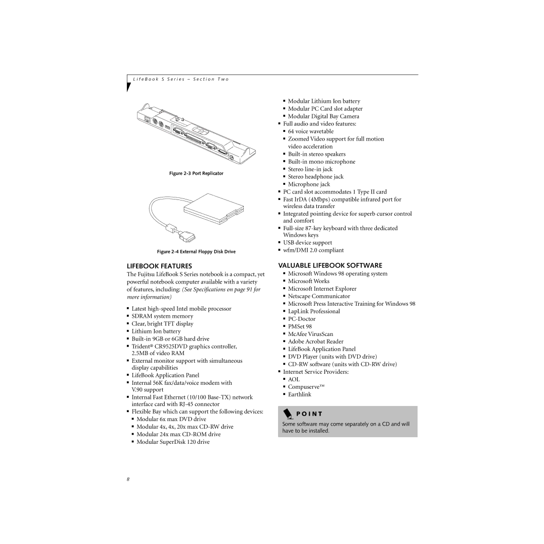 Cabin S Series.book manual Lifebook Features, Valuable Lifebook Software 