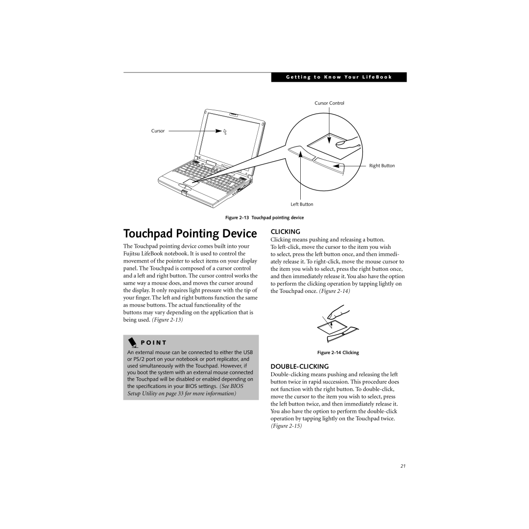 Cabin S Series.book manual Double-Clicking 