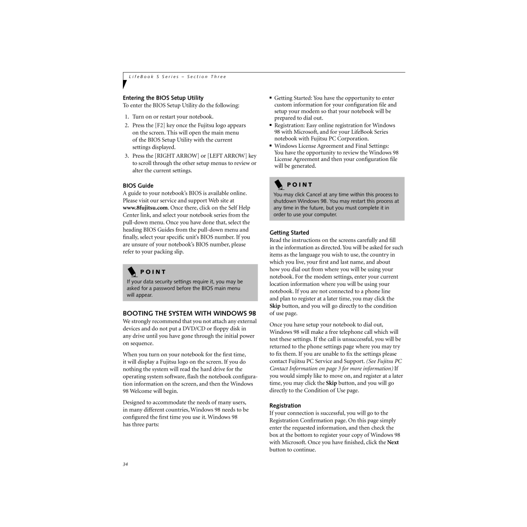 Cabin S Series.book manual Booting the System with Windows, Entering the Bios Setup Utility, Bios Guide, Getting Started 