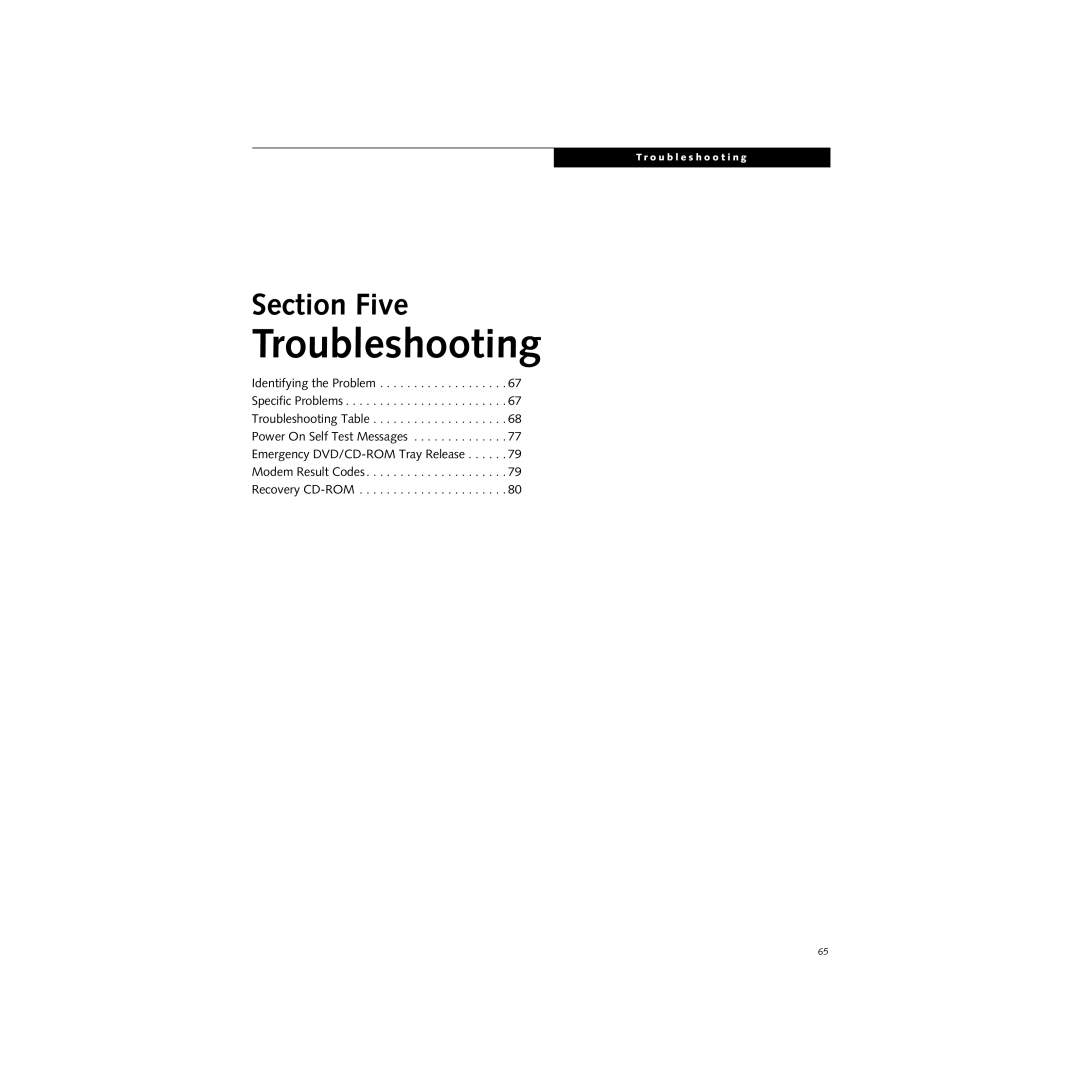 Cabin S Series.book manual Troubleshooting 