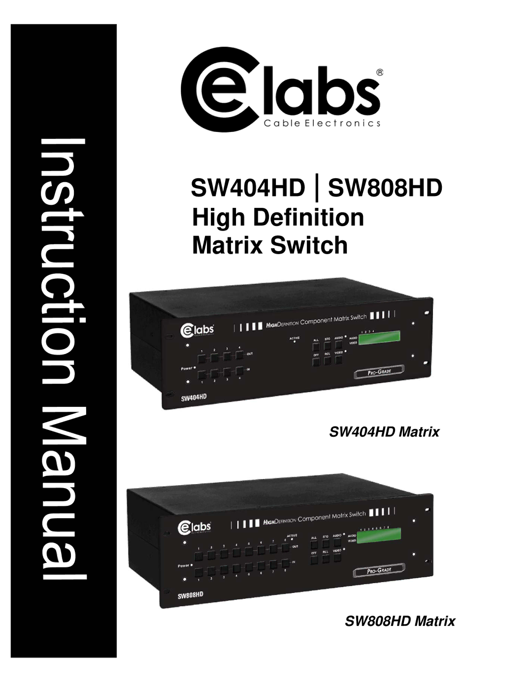 Cable Electronics manual SW404HD SW808HD 