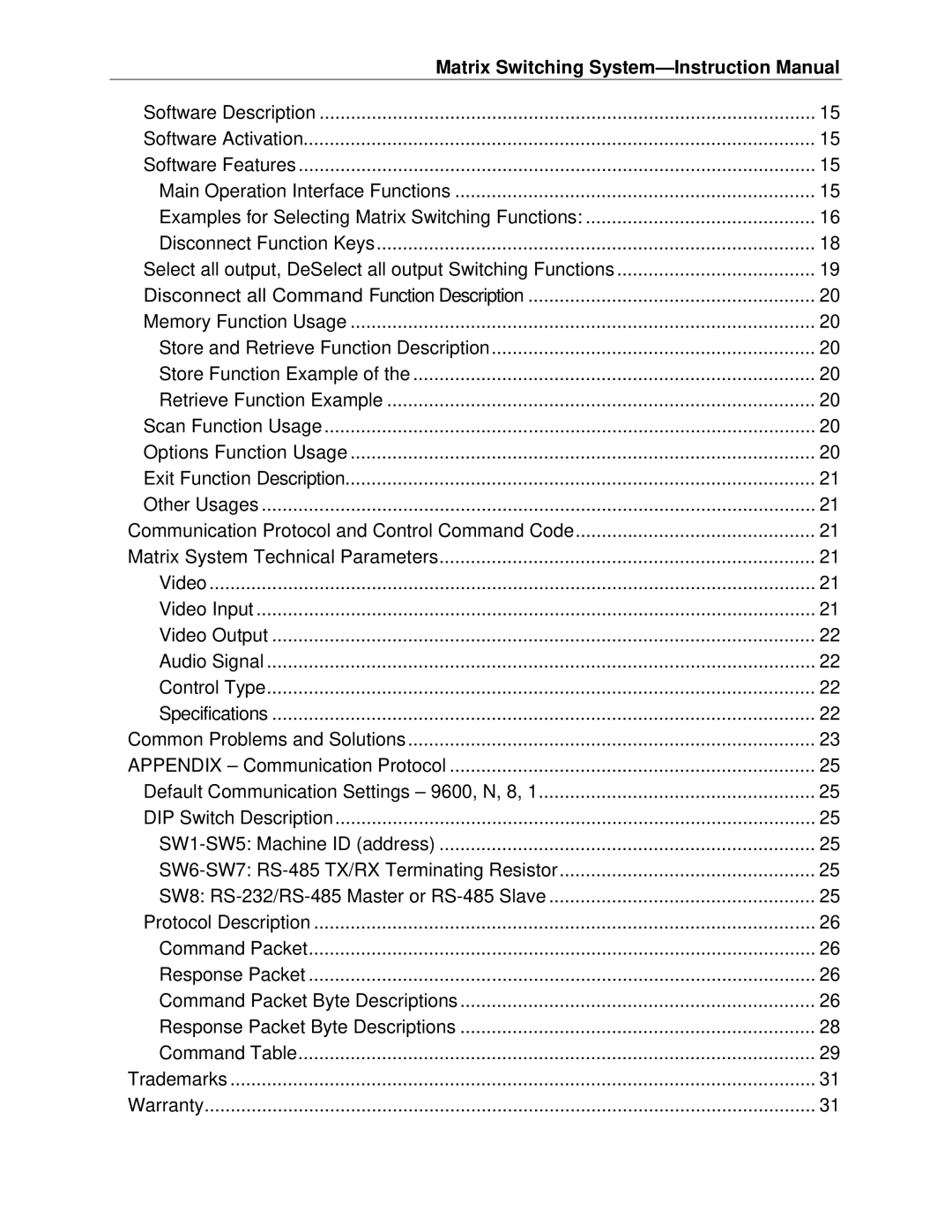 Cable Electronics SW808HD, SW404HD manual 