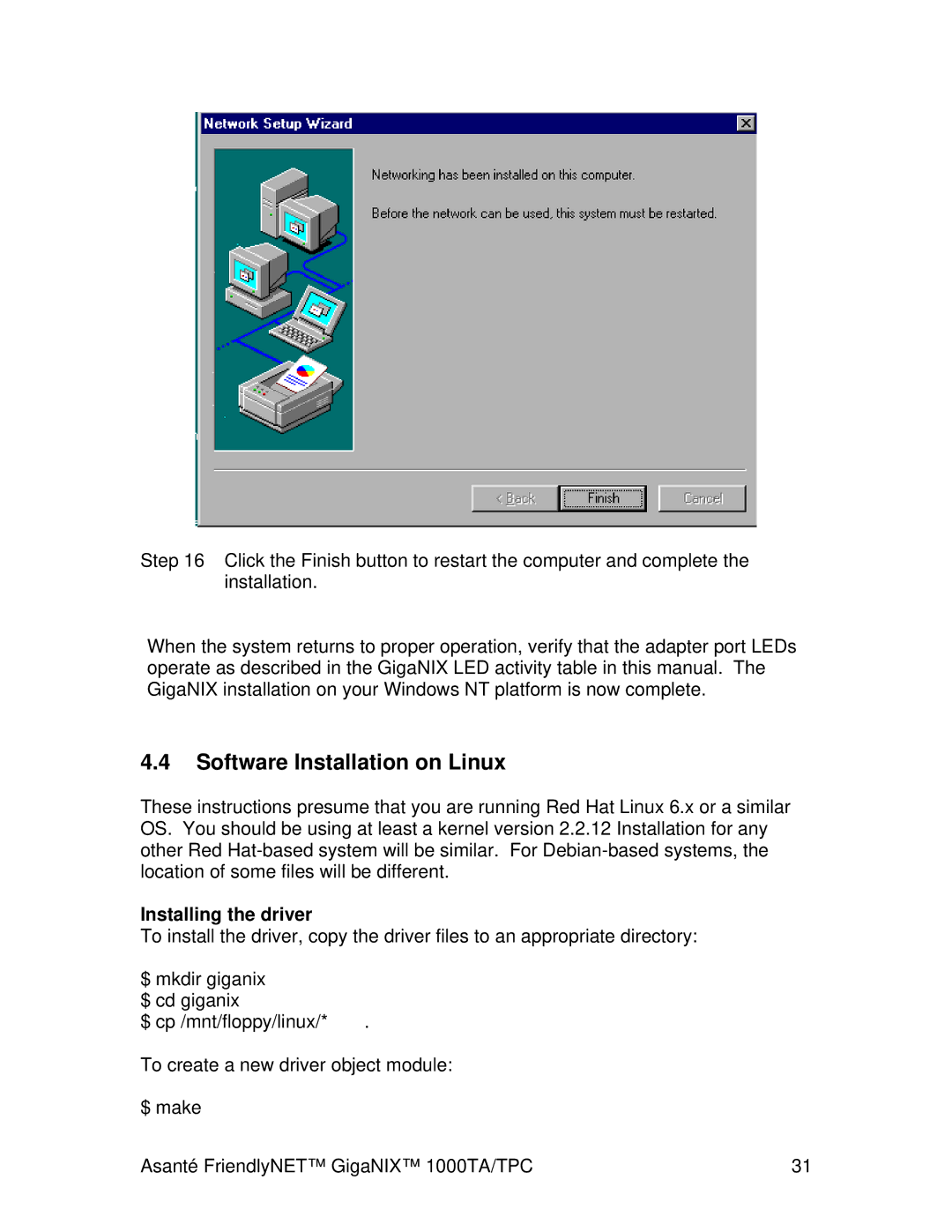 Cables to Go 1000TA/TPC user manual Software Installation on Linux, Installing the driver 