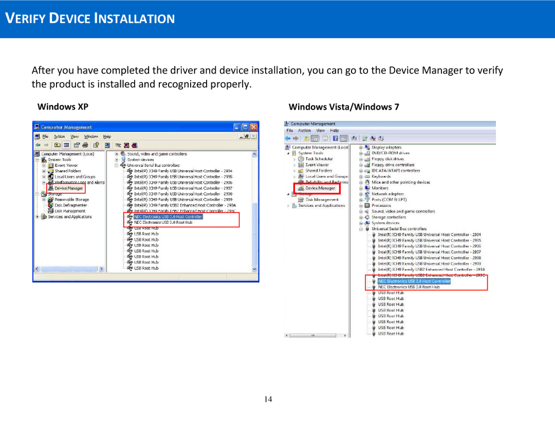 Cables to Go 29055 manual Verify Device Installation 