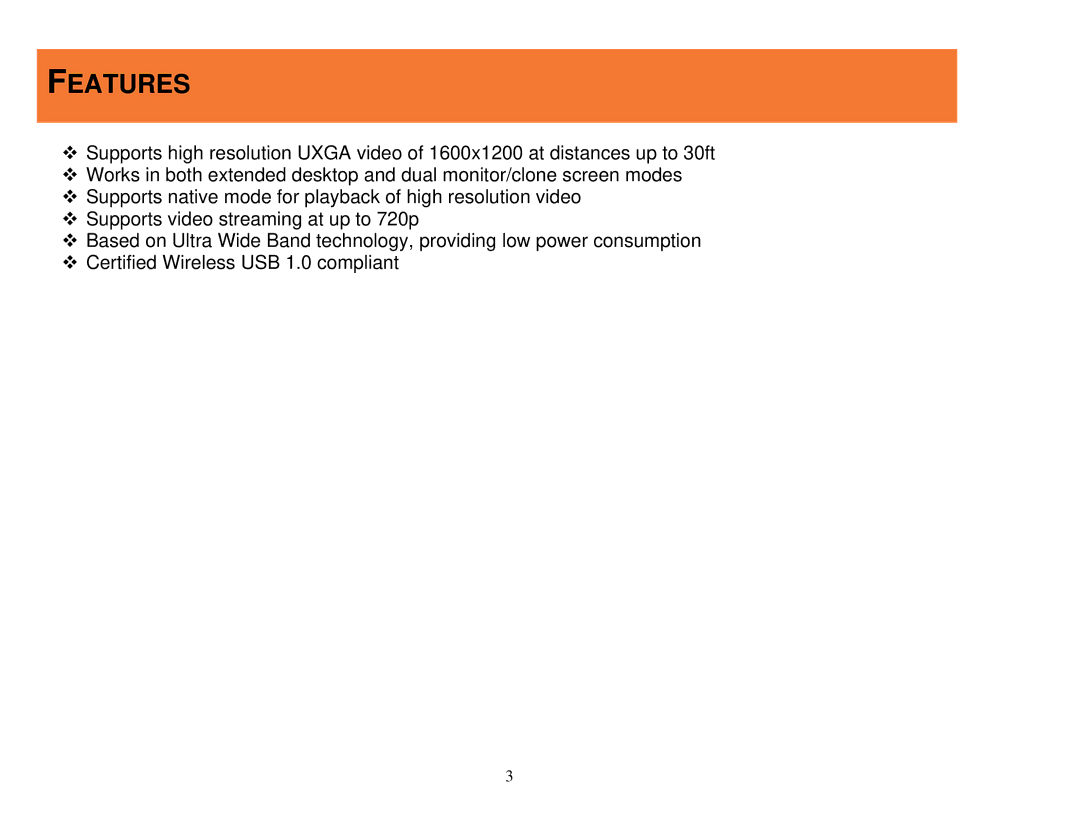 Cables to Go 29573 manual Features 