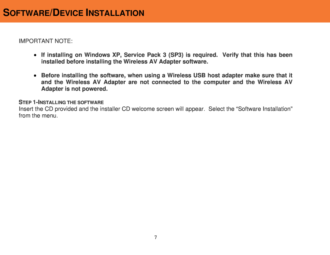 Cables to Go 29599 manual Software/Device Installation, Important Note 