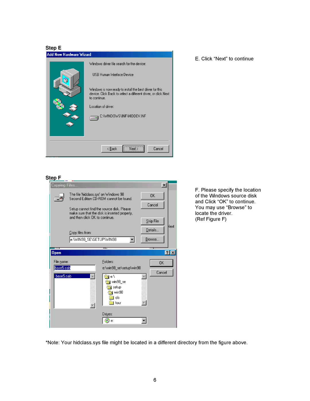 Cables to Go 35554 operation manual Step E, Step F 