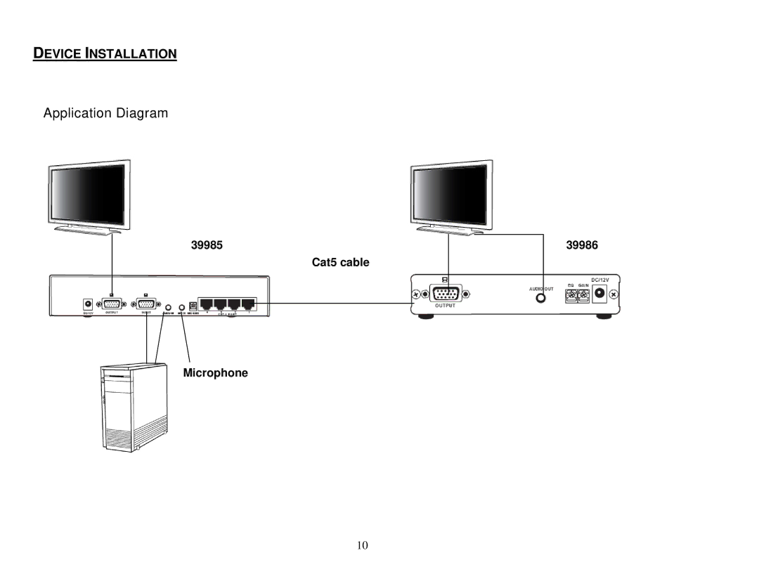 Cables to Go manual 39985 Cat5 cable Microphone 39986 