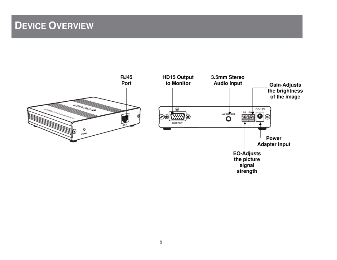 Cables to Go 39986 manual Device Overview 