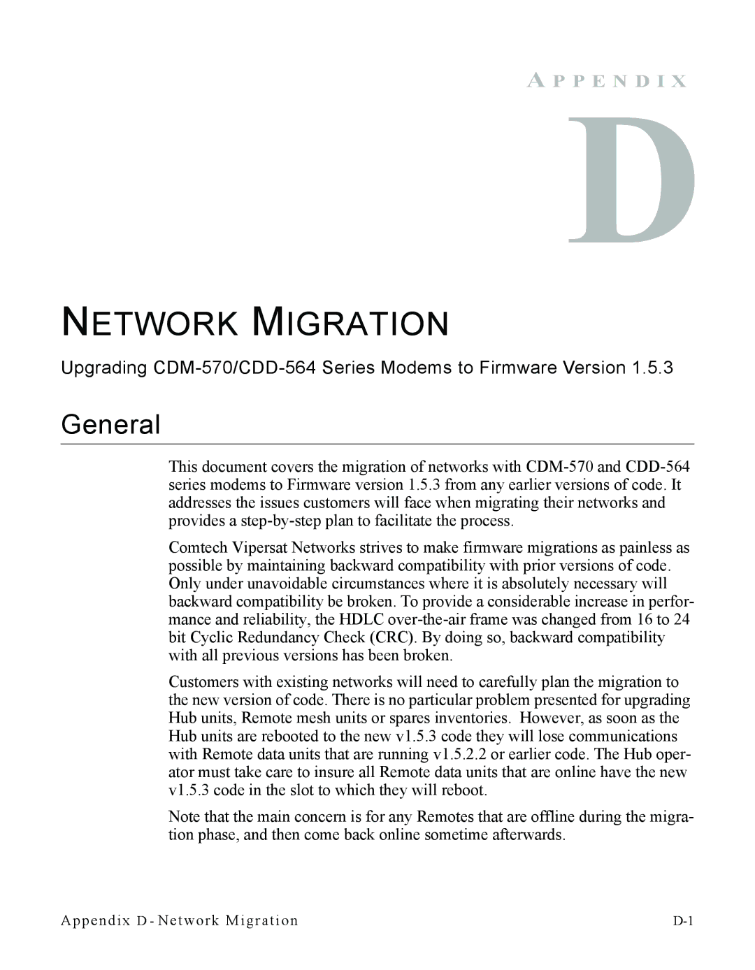 Cables to Go CDM-570L manual Network Migration 