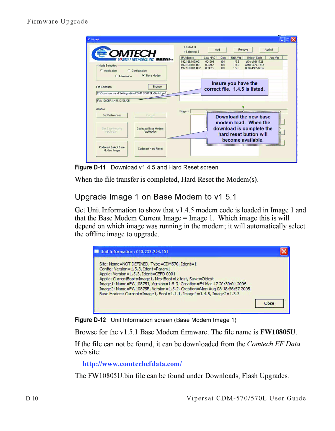 Cables to Go CDM-570L manual When the file transfer is completed, Hard Reset the Modems 