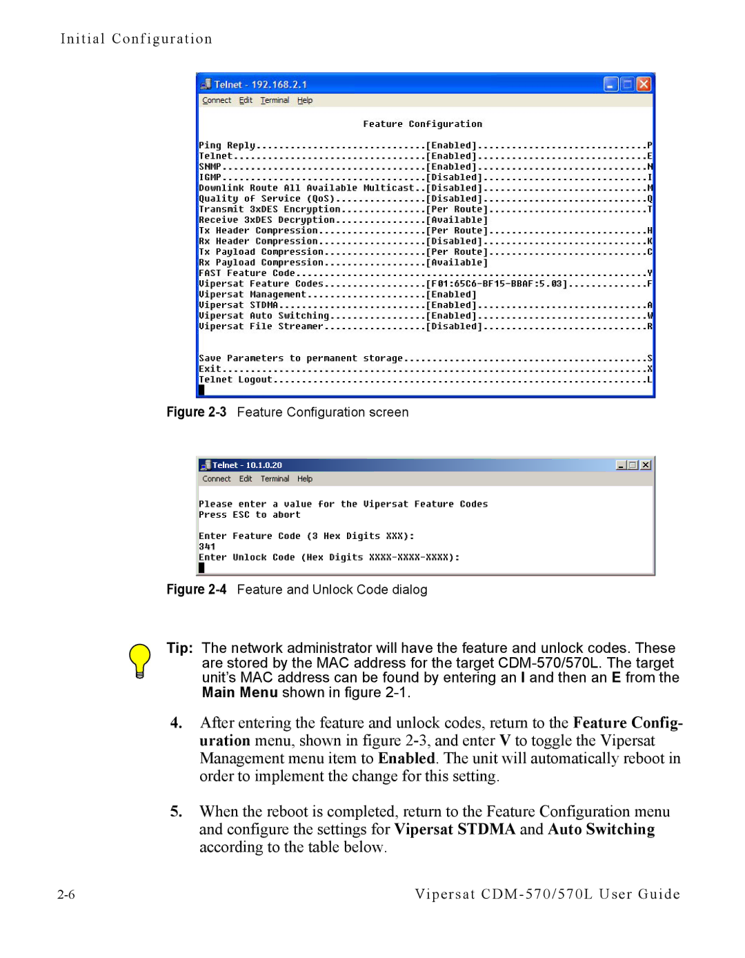 Cables to Go CDM-570L manual 3Feature Configuration screen 