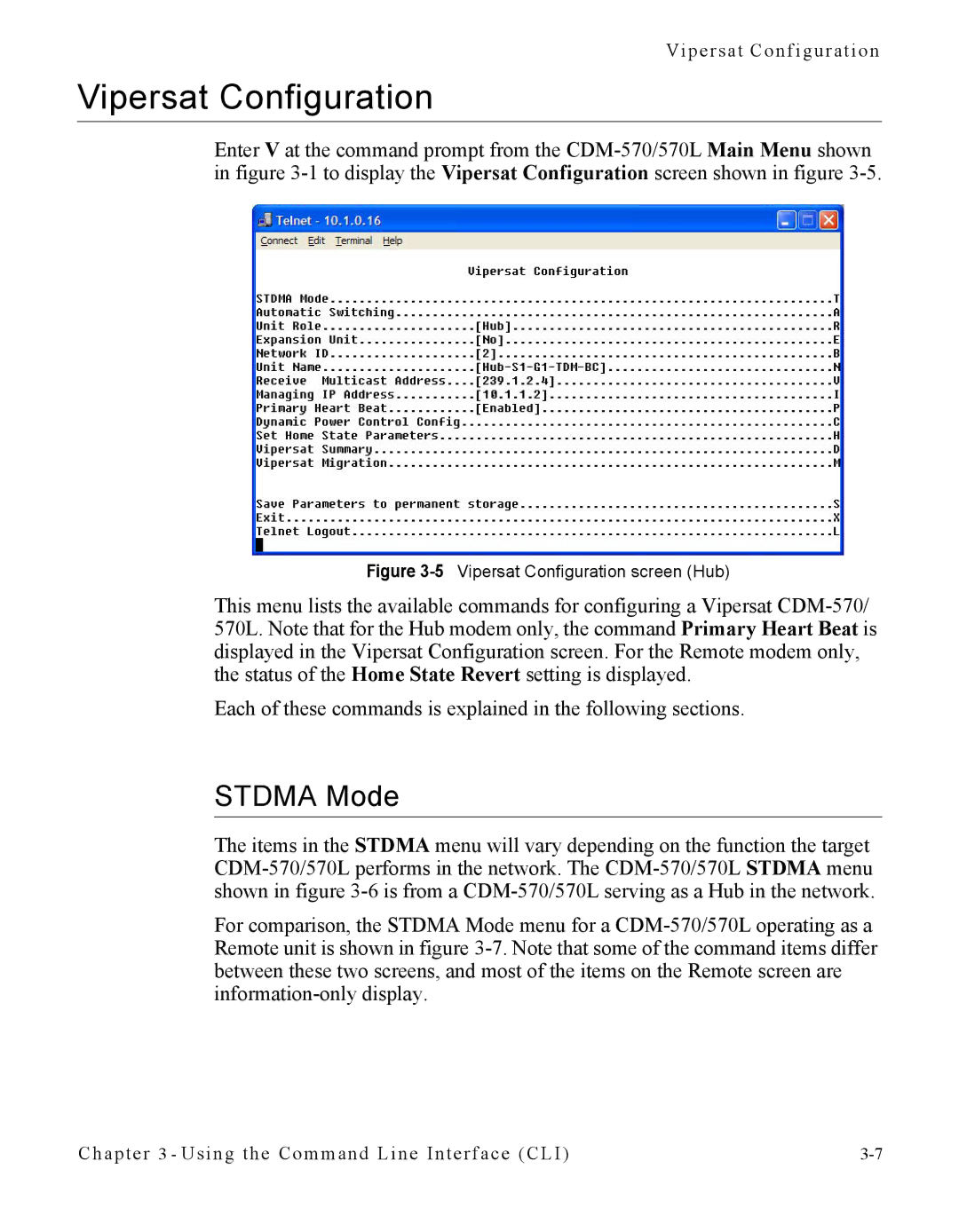 Cables to Go CDM-570L manual Vipersat Configuration, Stdma Mode 