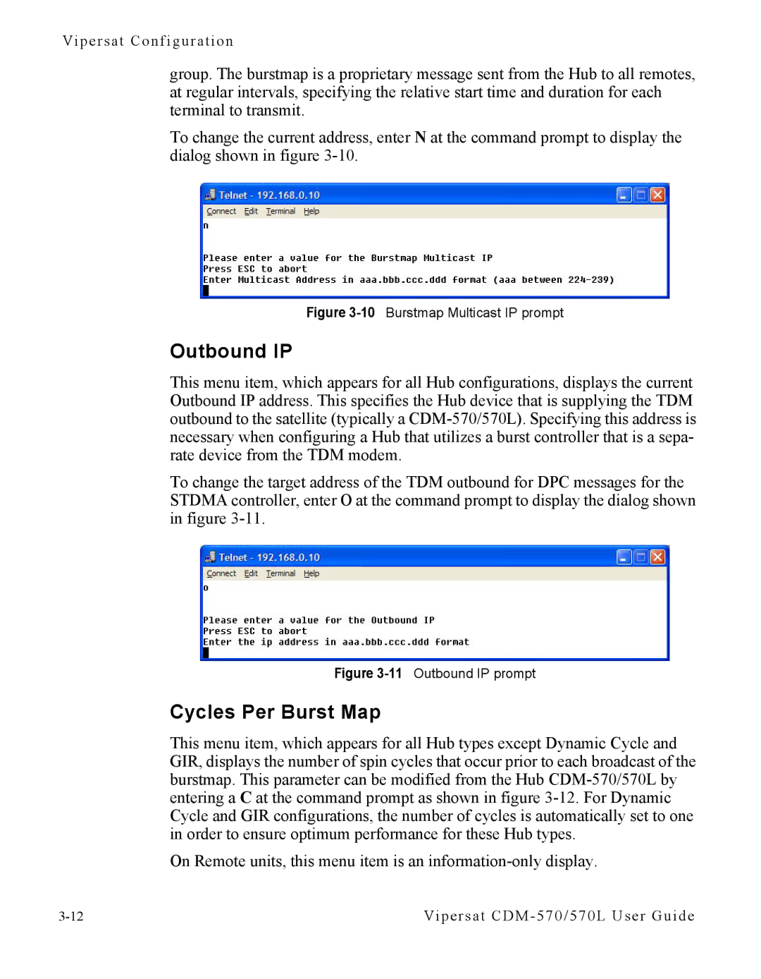 Cables to Go CDM-570L manual Outbound IP, Cycles Per Burst Map 