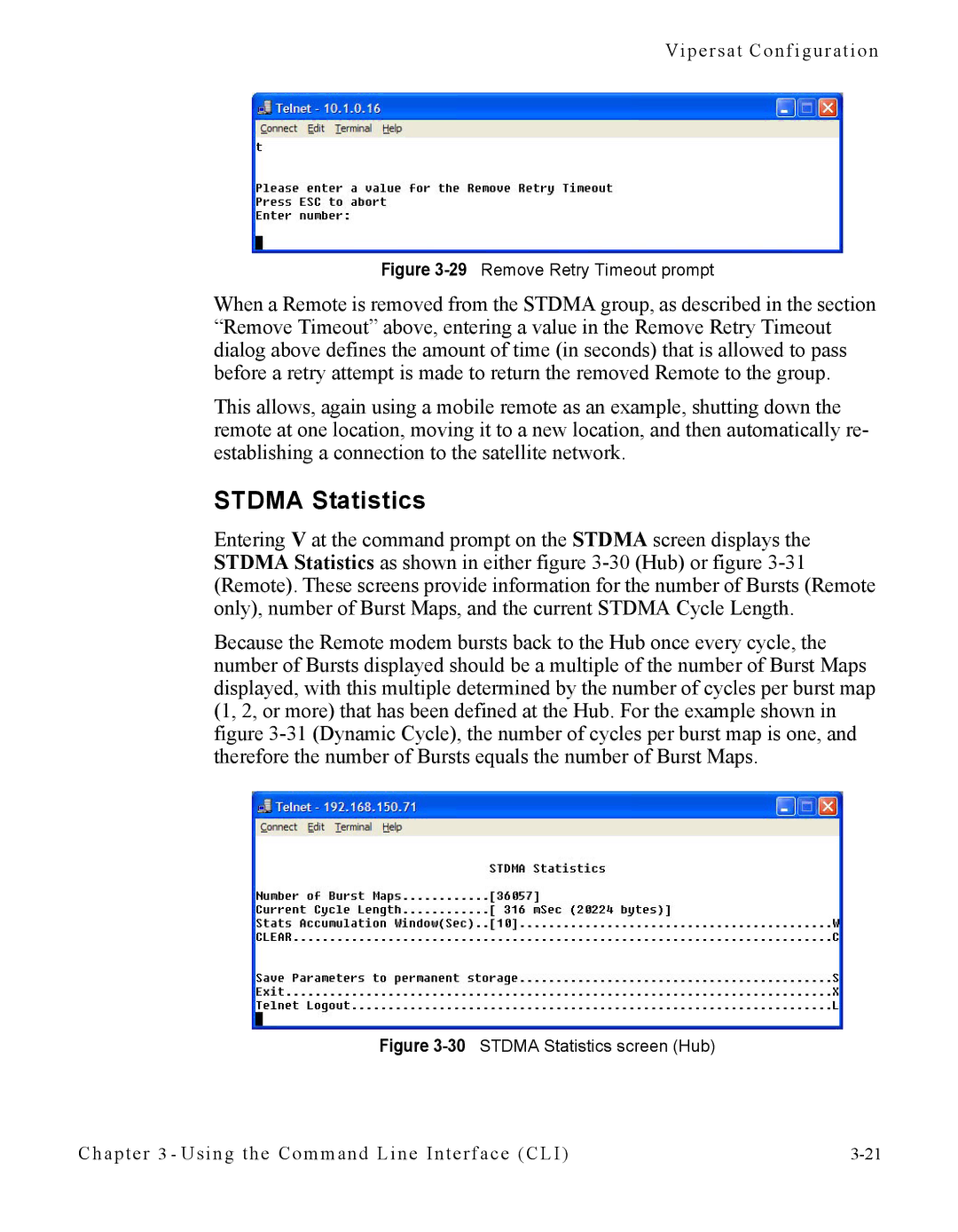 Cables to Go CDM-570L manual Stdma Statistics, 29Remove Retry Timeout prompt 