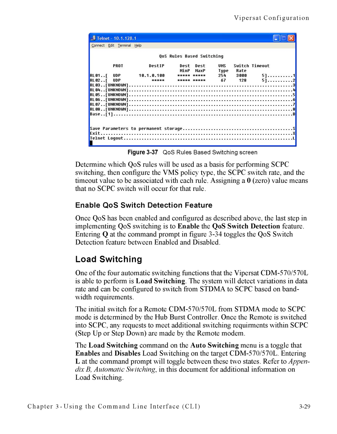 Cables to Go CDM-570L manual Load Switching, Enable QoS Switch Detection Feature 