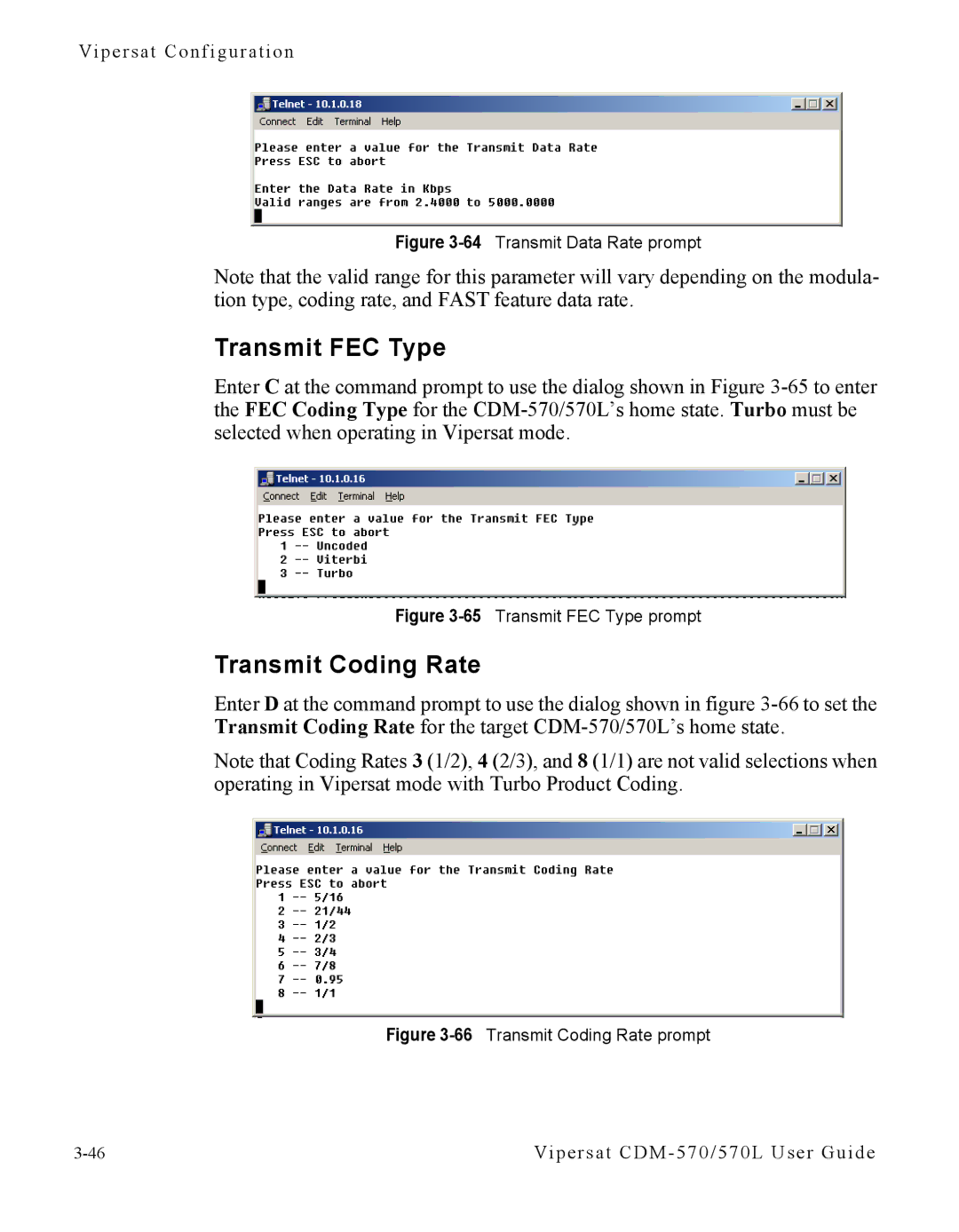 Cables to Go CDM-570L manual Transmit FEC Type, Transmit Coding Rate 