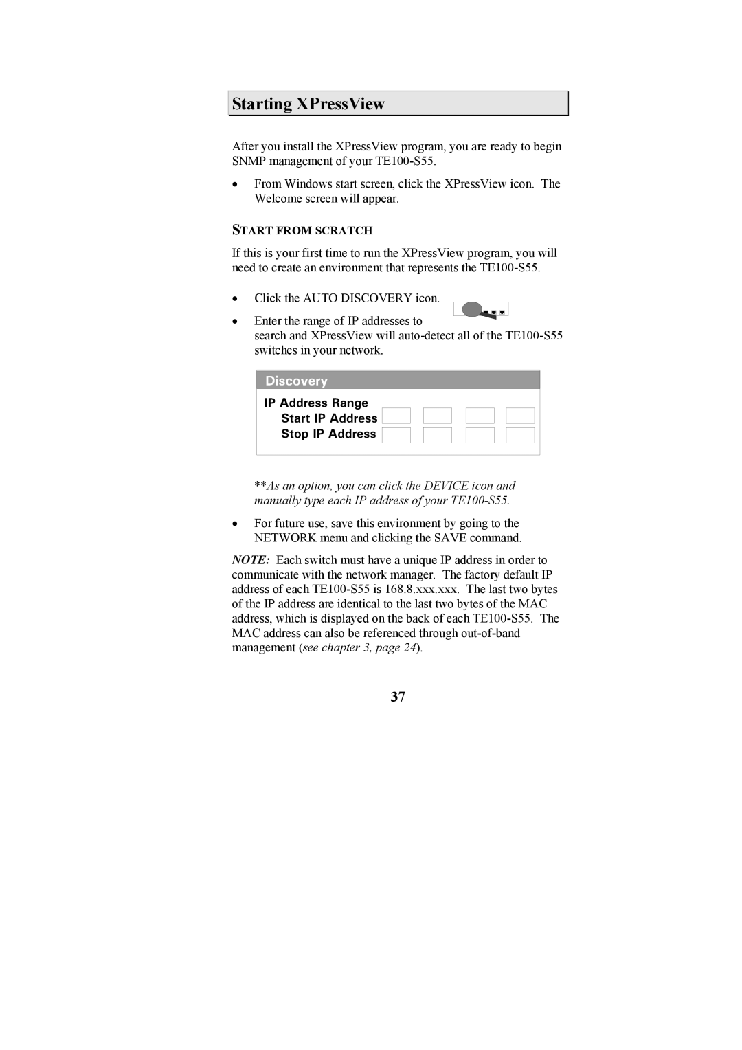 Cables to Go TE100-S55 manual Starting XPressView, Start from Scratch 