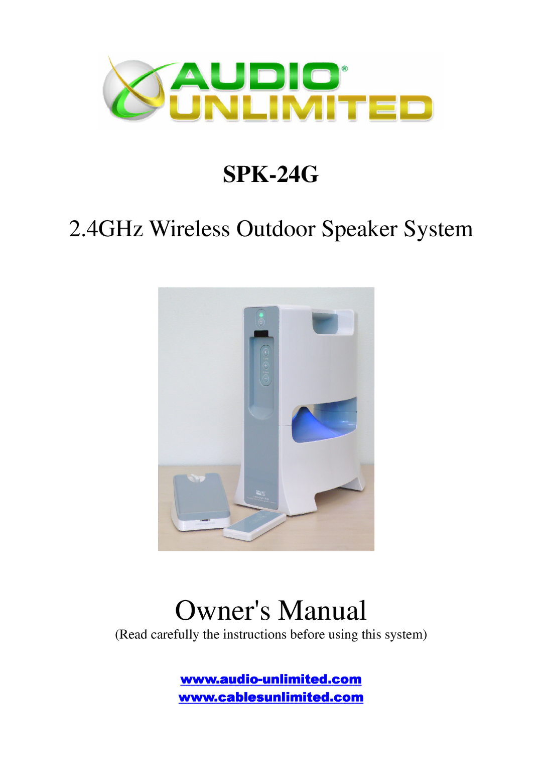 Cables Unlimited SPK-24G owner manual 