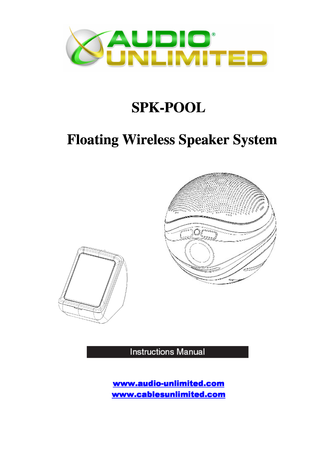 Cables Unlimited manual SPK-POOL Floating Wireless Speaker System 
